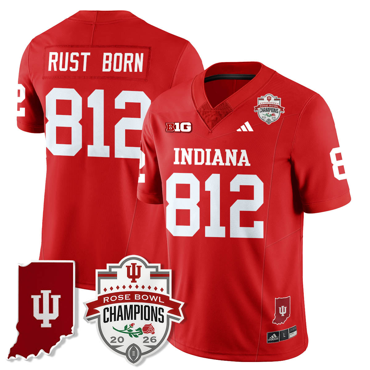 Indiana Hoosiers Vapor Limited Football Jersey - Rose Bowl Champions-Cuztomshoes