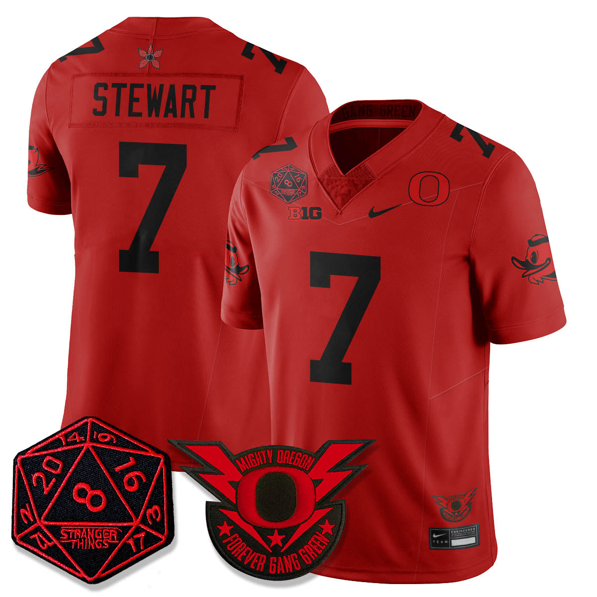 Oregon Ducks Stranger Things Vapor Limited Jersey