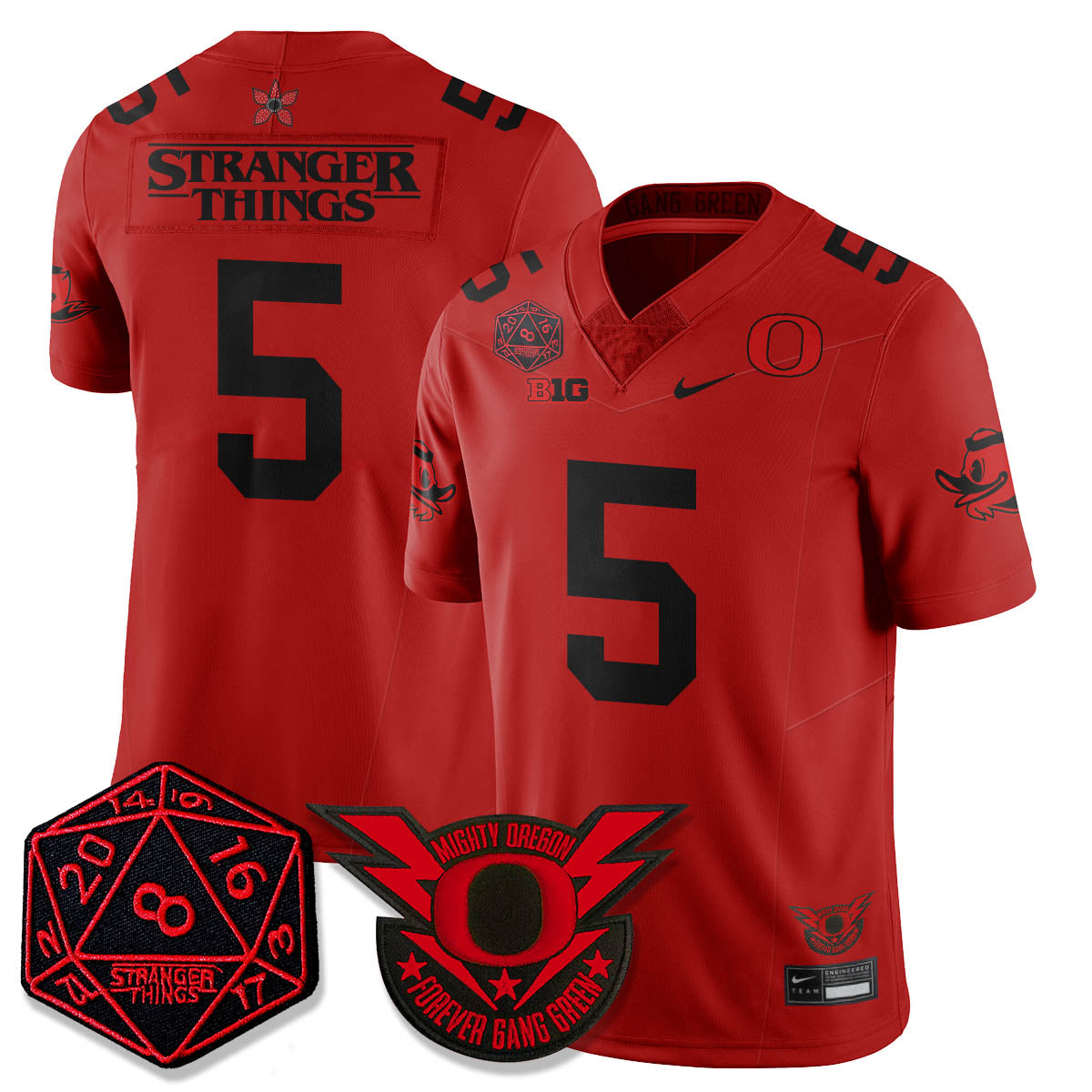 Oregon Ducks Stranger Things Vapor Limited Jersey