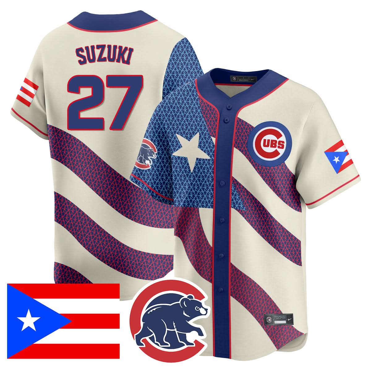 Chicago Cubs Puerto Rican Heritage Jersey V2 - Stitched