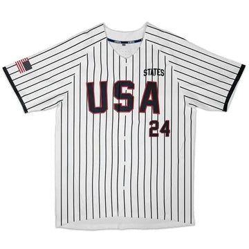 USA White - City Series Baseball Jersey-Cuztomshoes