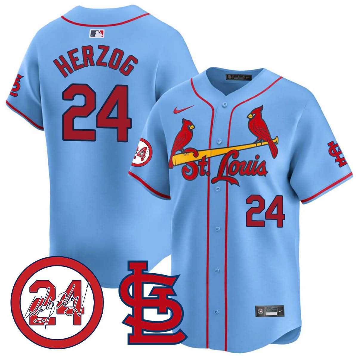 St. Louis Cardinals Memorial Vapor Premier Limited Jersey - Stitched