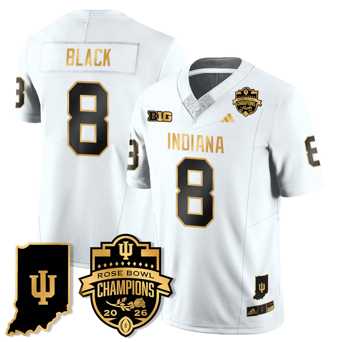 Indiana Hoosiers Vapor Limited Football Gold Jersey - Rose Bowl Champions-Cuztomshoes