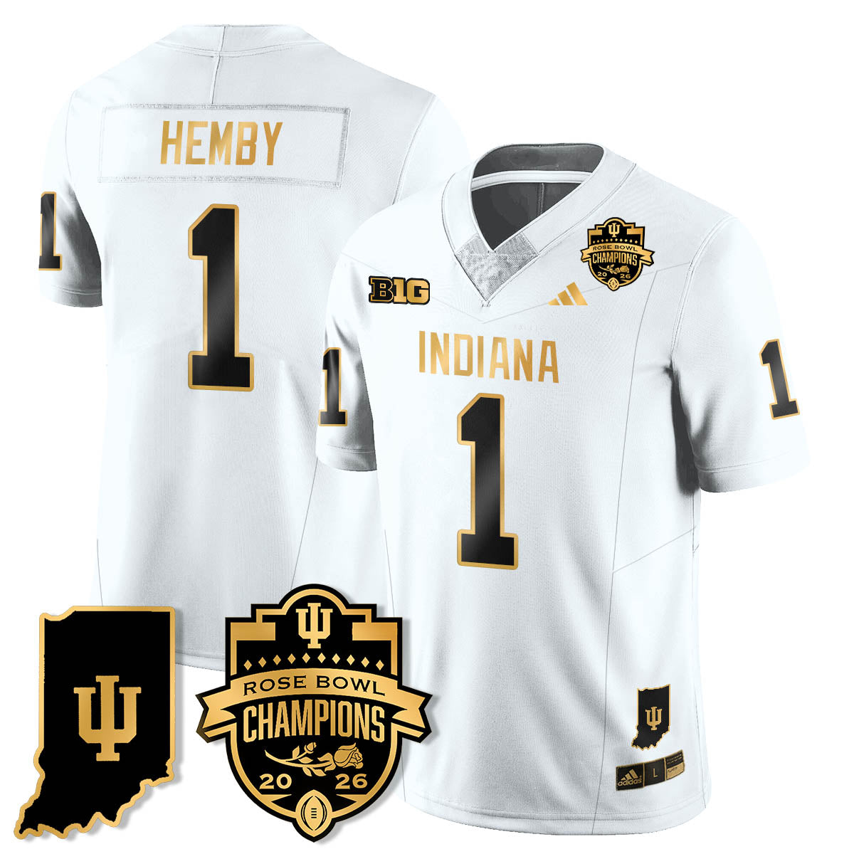 Indiana Hoosiers Vapor Limited Football Gold Jersey - Rose Bowl Champions-Cuztomshoes