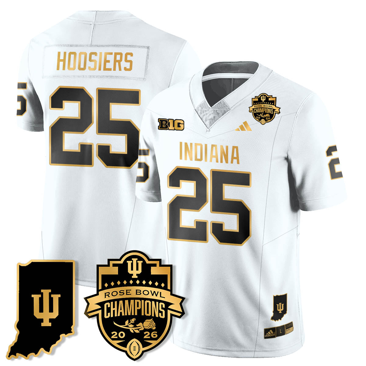 Indiana Hoosiers Vapor Limited Football Gold Jersey - Rose Bowl Champions-Cuztomshoes