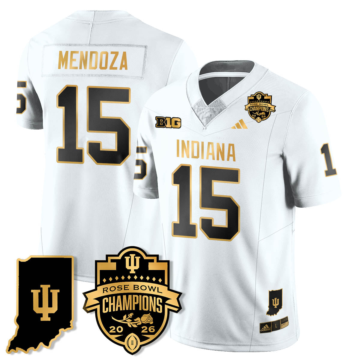 Indiana Hoosiers Vapor Limited Football Gold Jersey - Rose Bowl Champions-Cuztomshoes