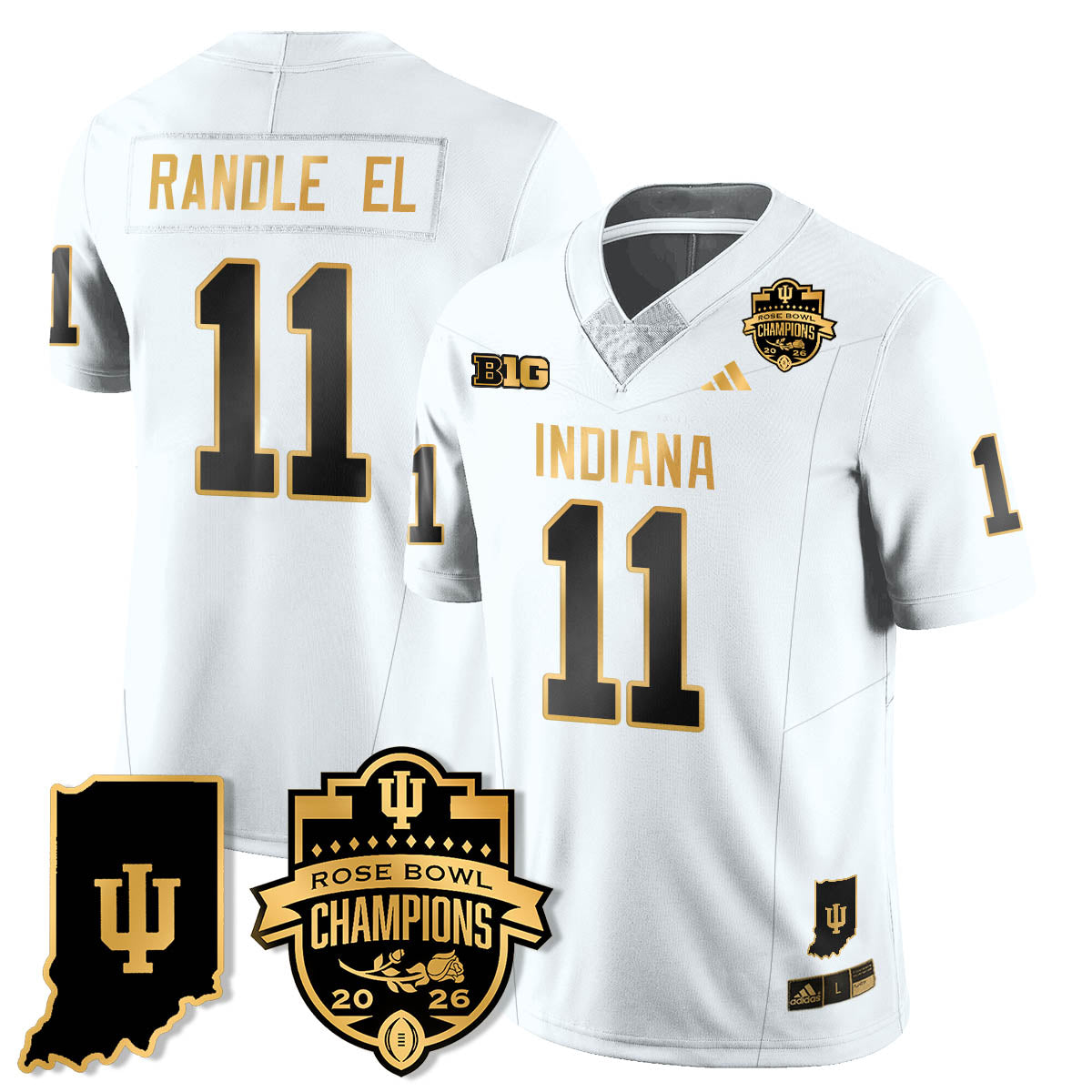 Indiana Hoosiers Vapor Limited Football Gold Jersey - Rose Bowl Champions-Cuztomshoes