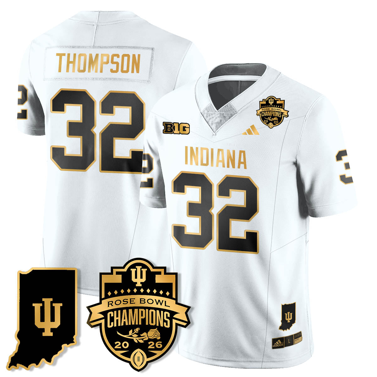 Indiana Hoosiers Vapor Limited Football Gold Jersey - Rose Bowl Champions-Cuztomshoes
