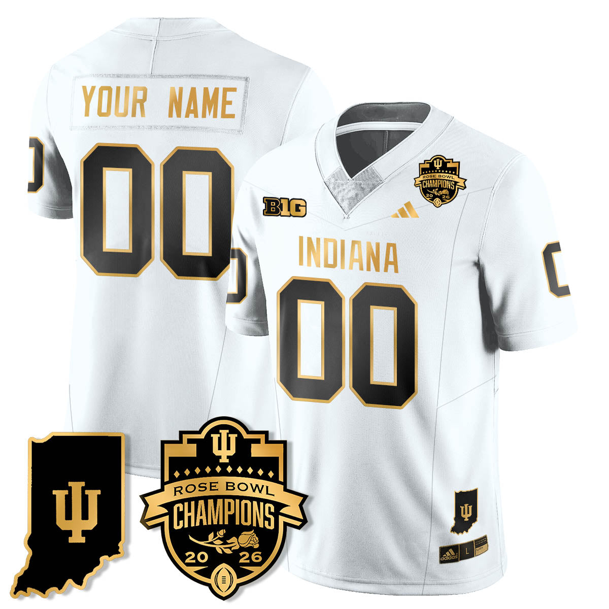 Custom IND Vapor Limited Football Gold Jersey - Rose Bowl Champions-Cuztomshoes