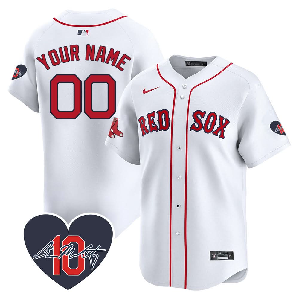 Boston Red Sox Custom Jersey - Memorial Patch - Stitched
