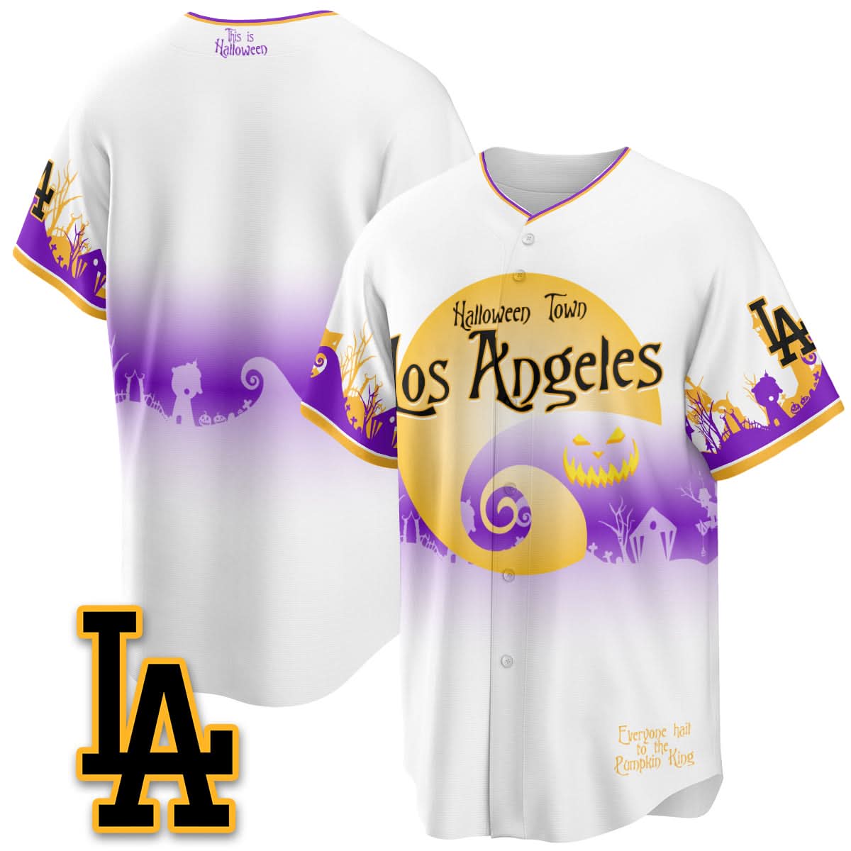 Los Angeles Dodgers "Halloween Town" Limited Jersey - Stitched-Cuztomshoes