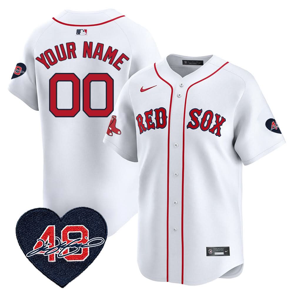 Boston Red Sox Custom Jersey - Memorial Patch - Stitched