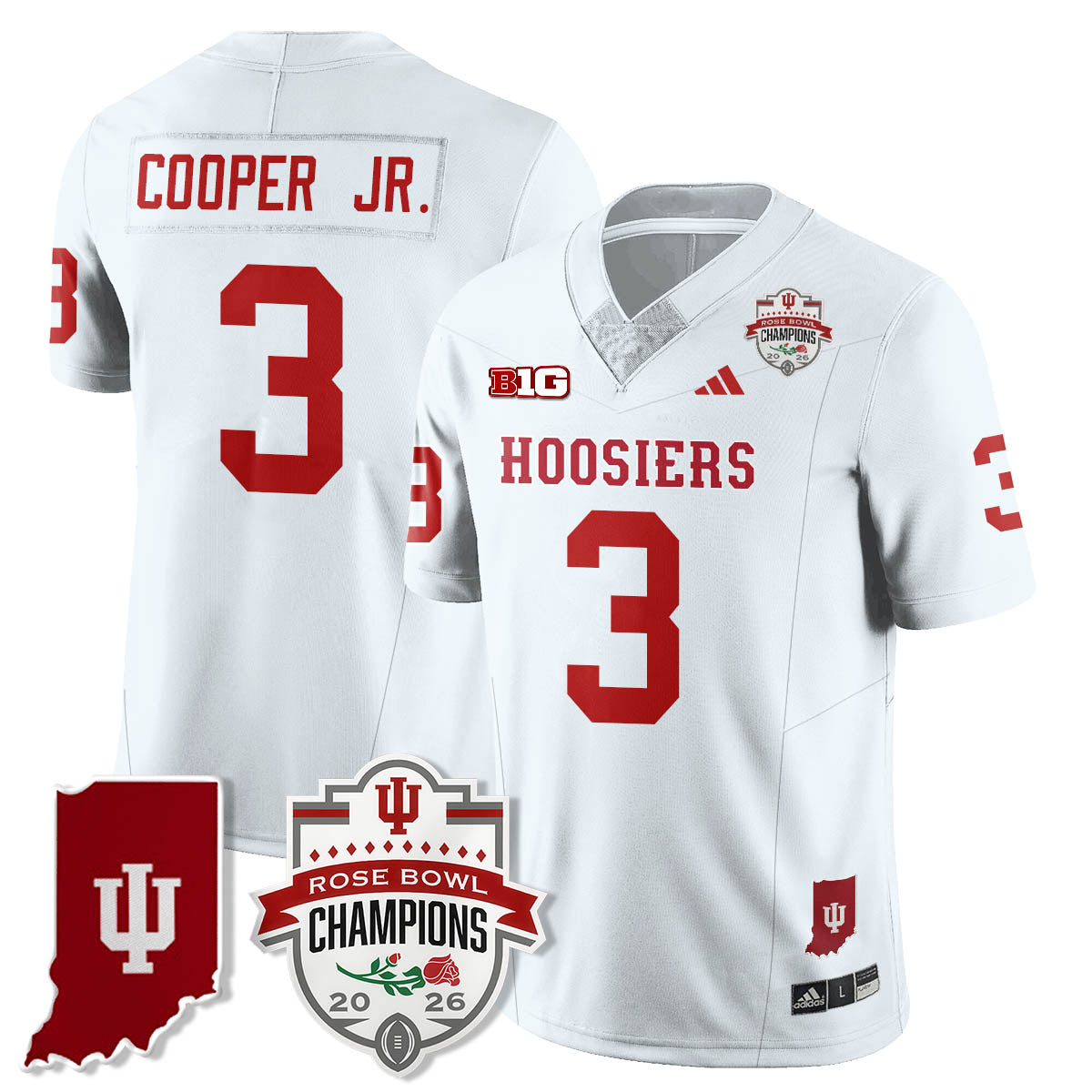 Indiana Hoosiers Vapor Limited Football Jersey - Rose Bowl Champions-Cuztomshoes