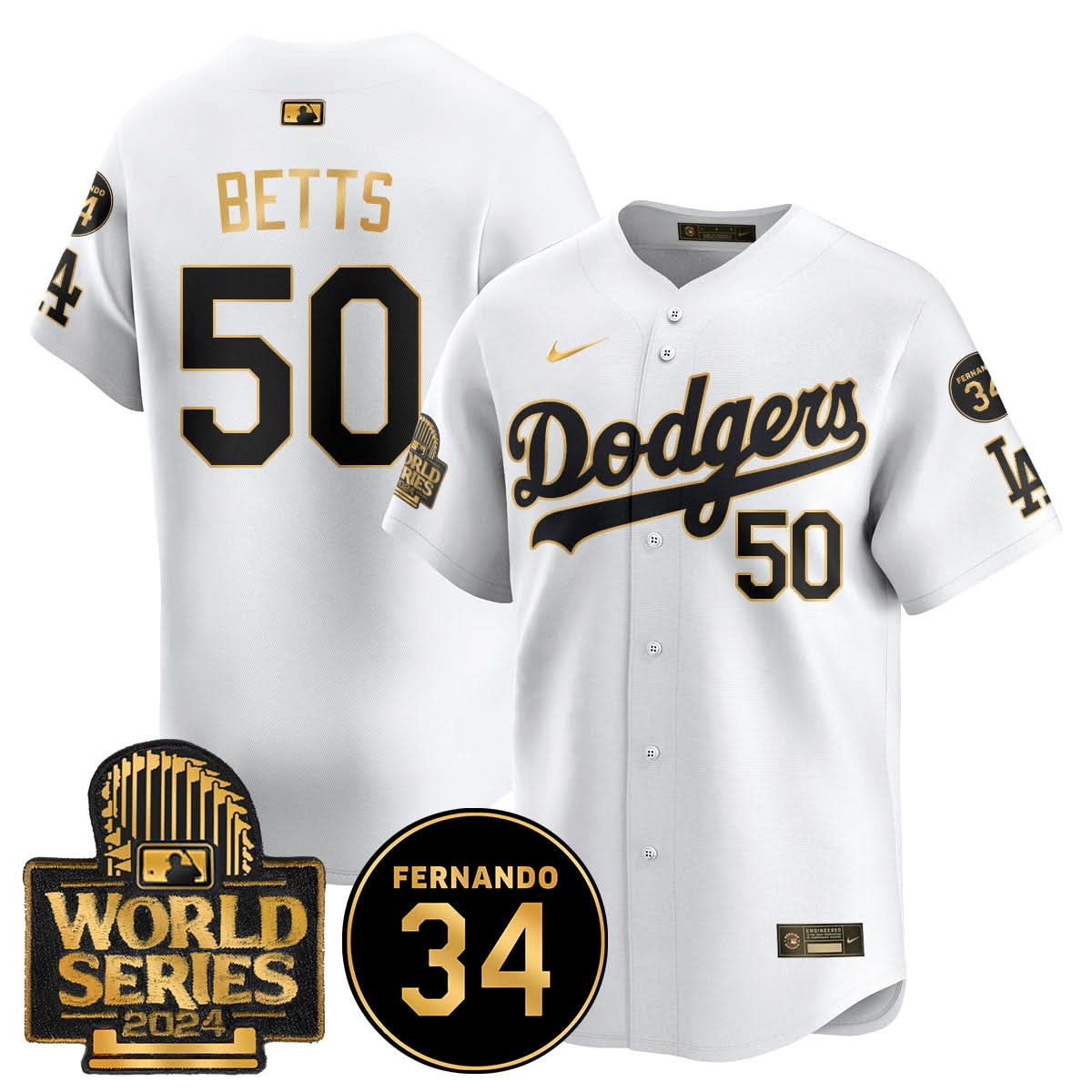 Los Angeles Dodgers Fernando Valenzuela Memorial Jersey - Stitched-Cuztomshoes