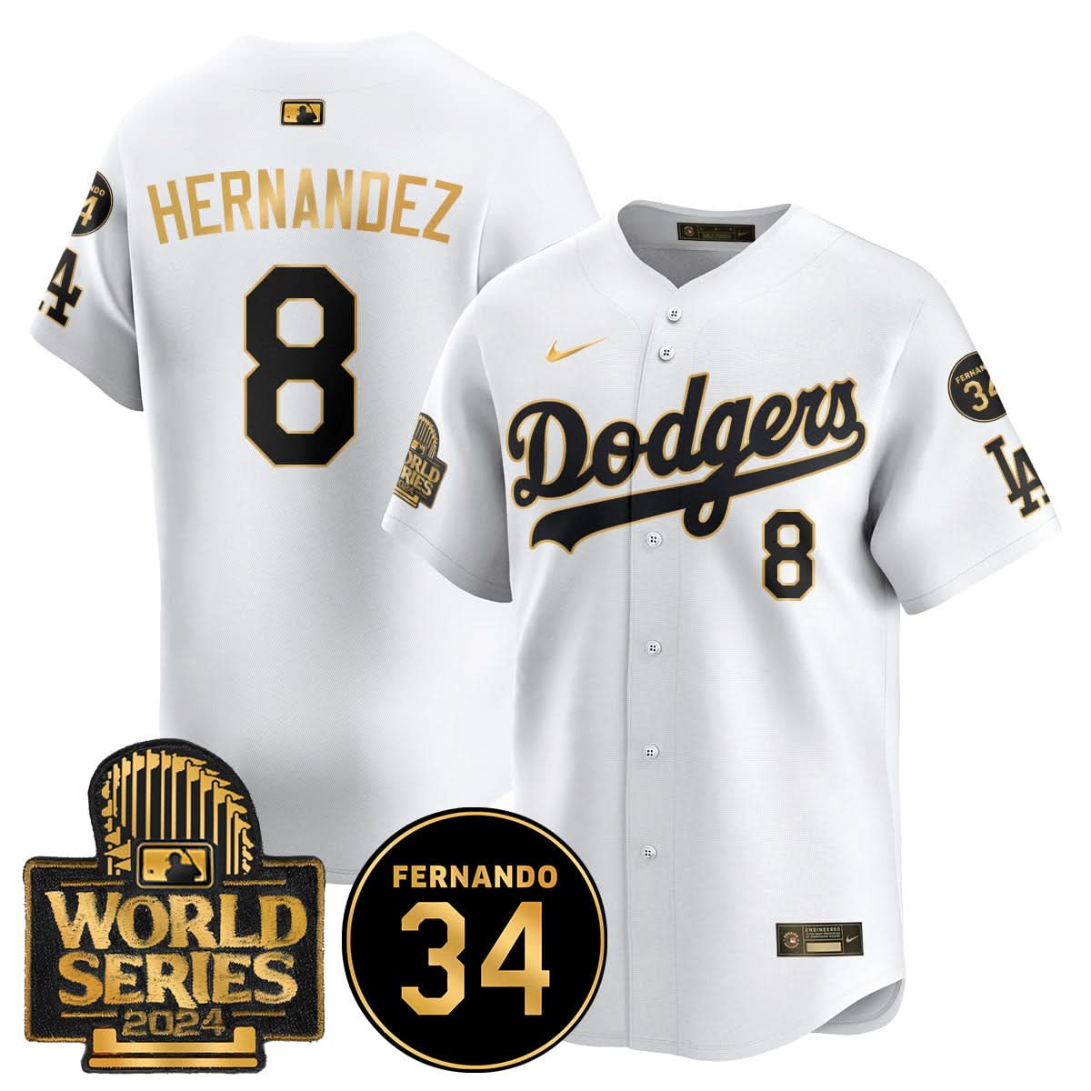 Los Angeles Dodgers Fernando Valenzuela Memorial Jersey - Stitched-Cuztomshoes