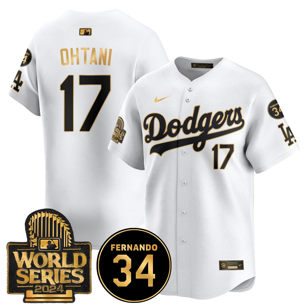 Los Angeles Dodgers Fernando Valenzuela Memorial Jersey - Stitched-Cuztomshoes