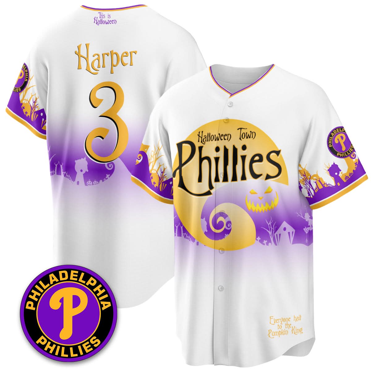 Philadelphia Phillies "Halloween Town" Limited Jersey - Stitched