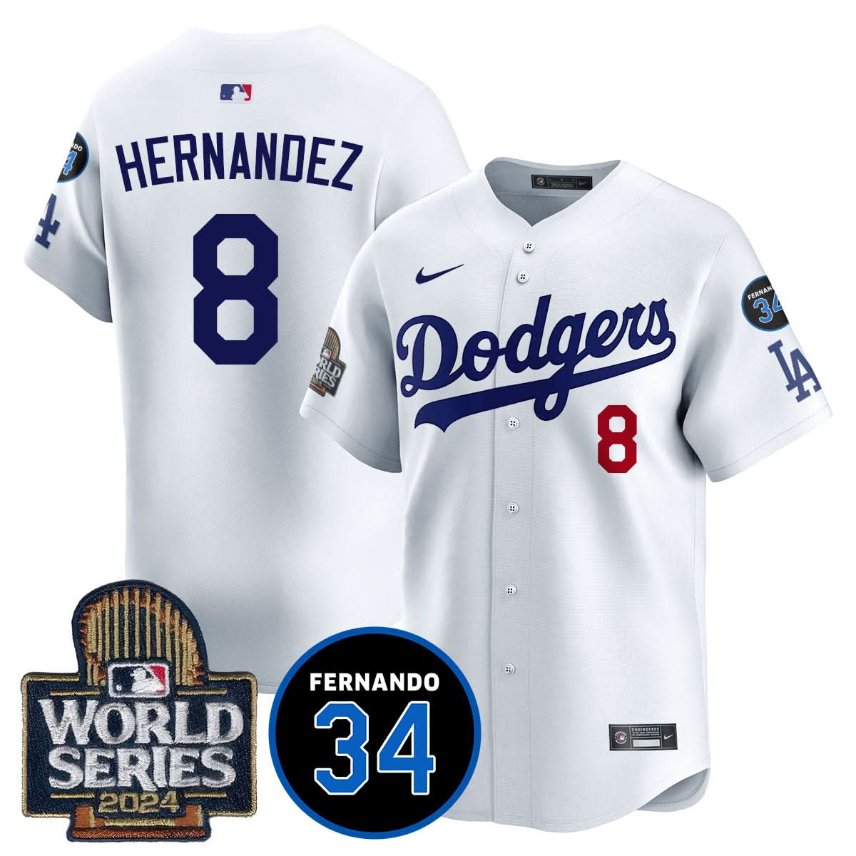 Los Angeles Dodgers Fernando Valenzuela Memorial Jersey - Stitched-Cuztomshoes