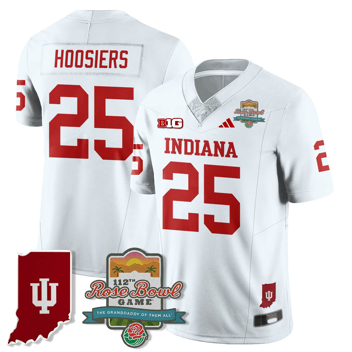 Indiana Hoosiers Vapor Limited Football Jersey - Rose Bowl 112th-Cuztomshoes
