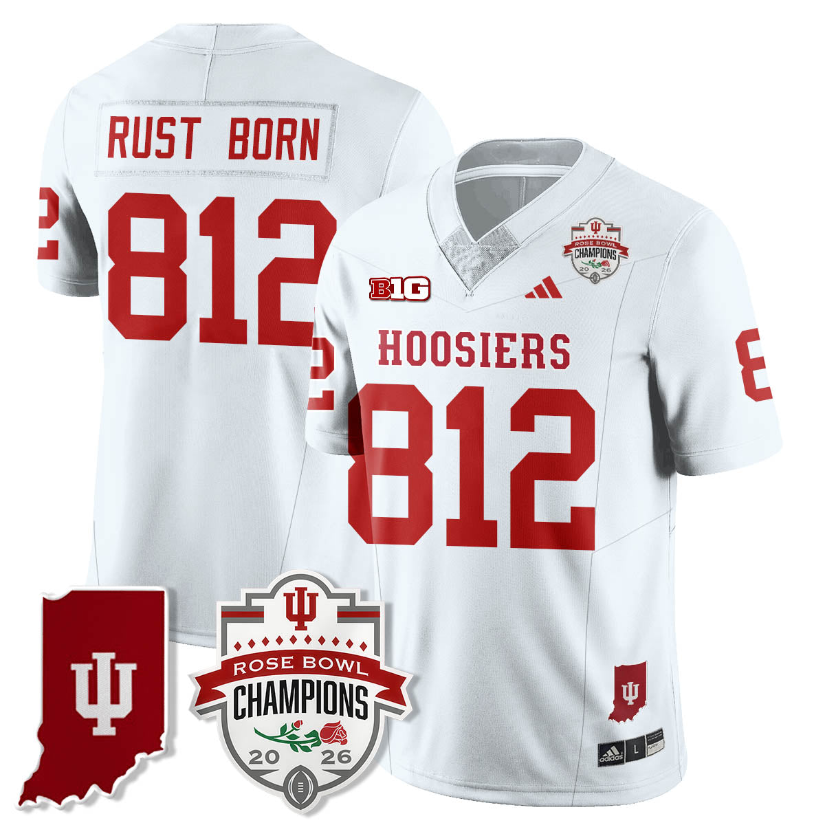 Indiana Hoosiers Vapor Limited Football Jersey - Rose Bowl Champions-Cuztomshoes
