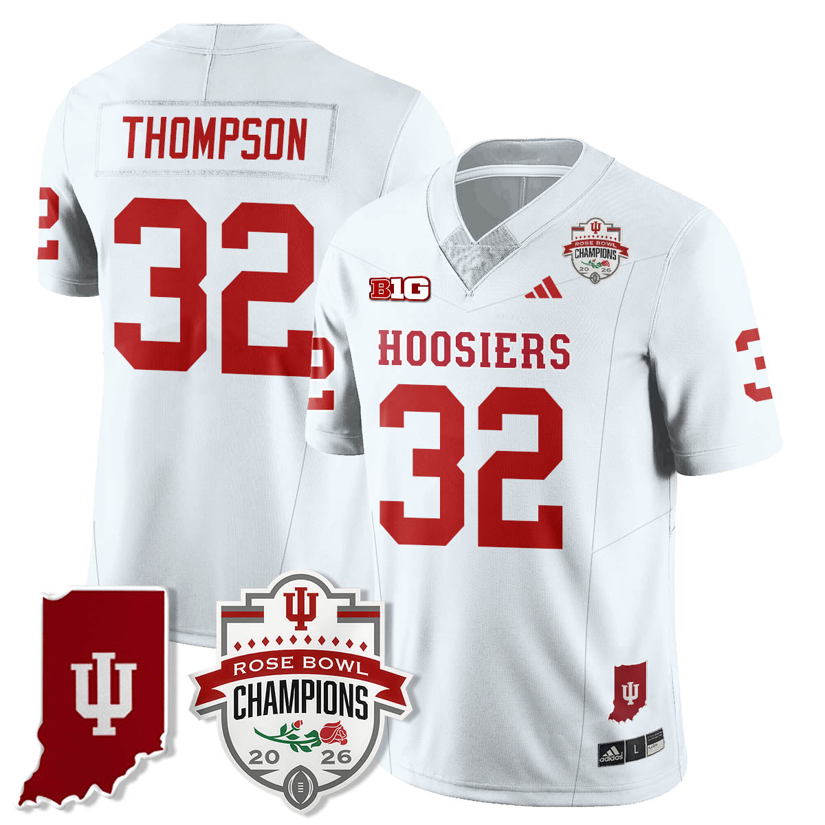 Indiana Hoosiers Vapor Limited Football Jersey - Rose Bowl Champions-Cuztomshoes