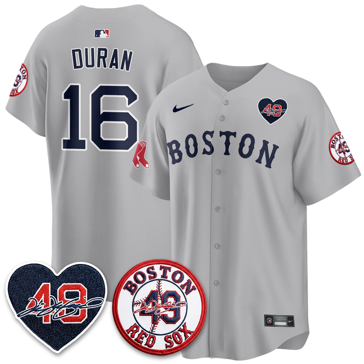 Boston Red Sox Tim Wakefield Memorial Patch Vaper Premier Limited Jersey - Stitched
