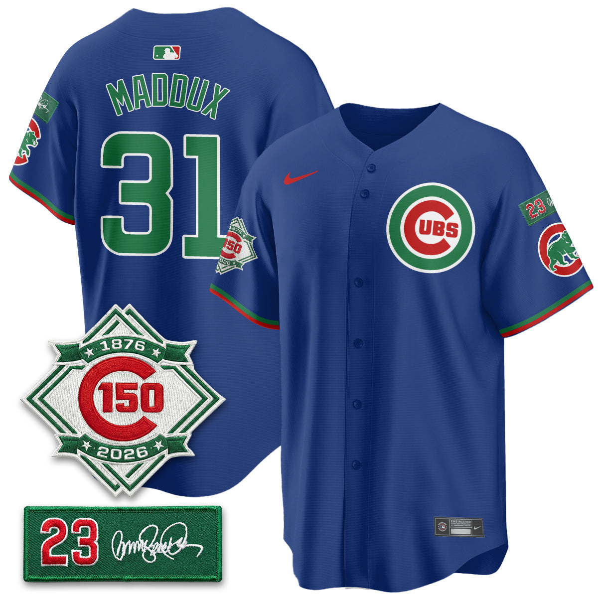 Chicago Cubs Limited Mexico Jersey - 150th Anniversary + Ryne Sandberg Tribute Patch Stitched
