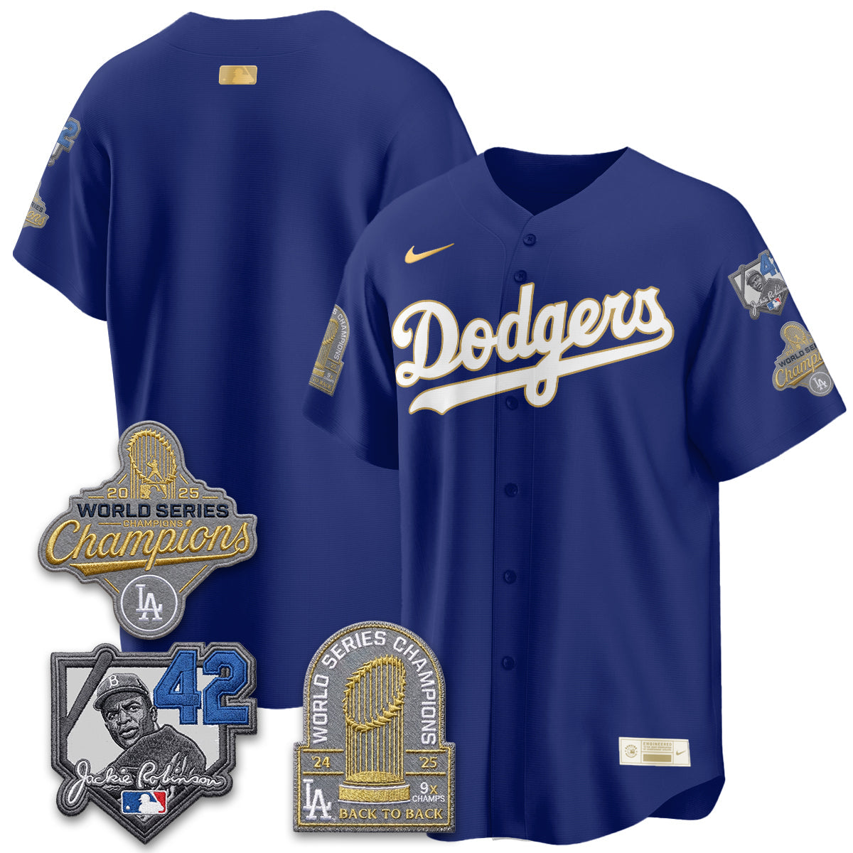 Los Angeles Dodgers 2026 Jackie Robinson New Era Vapor Limited Jersey - Stitched-Cuztomshoes