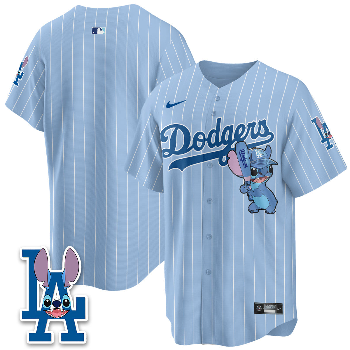 Los Angeles Dodgers x Blue Alien Edition Vapor Jersey - Stitched-Cuztomshoes