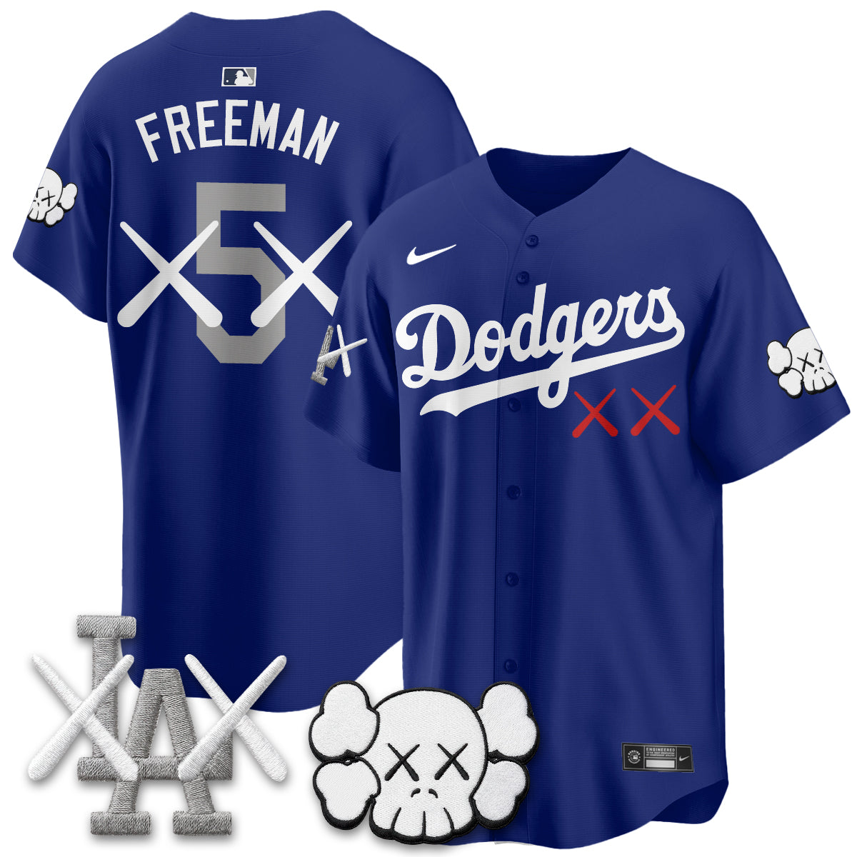 Los Angeles Dodgers x KAWS Edition Vapor Jersey - Stitched-Cuztomshoes