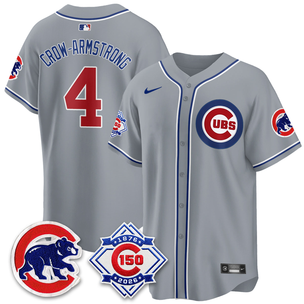 Chicago Cubs 150th Anniversary Black Out Style Vapor Premier Limited Jersey - Stitched