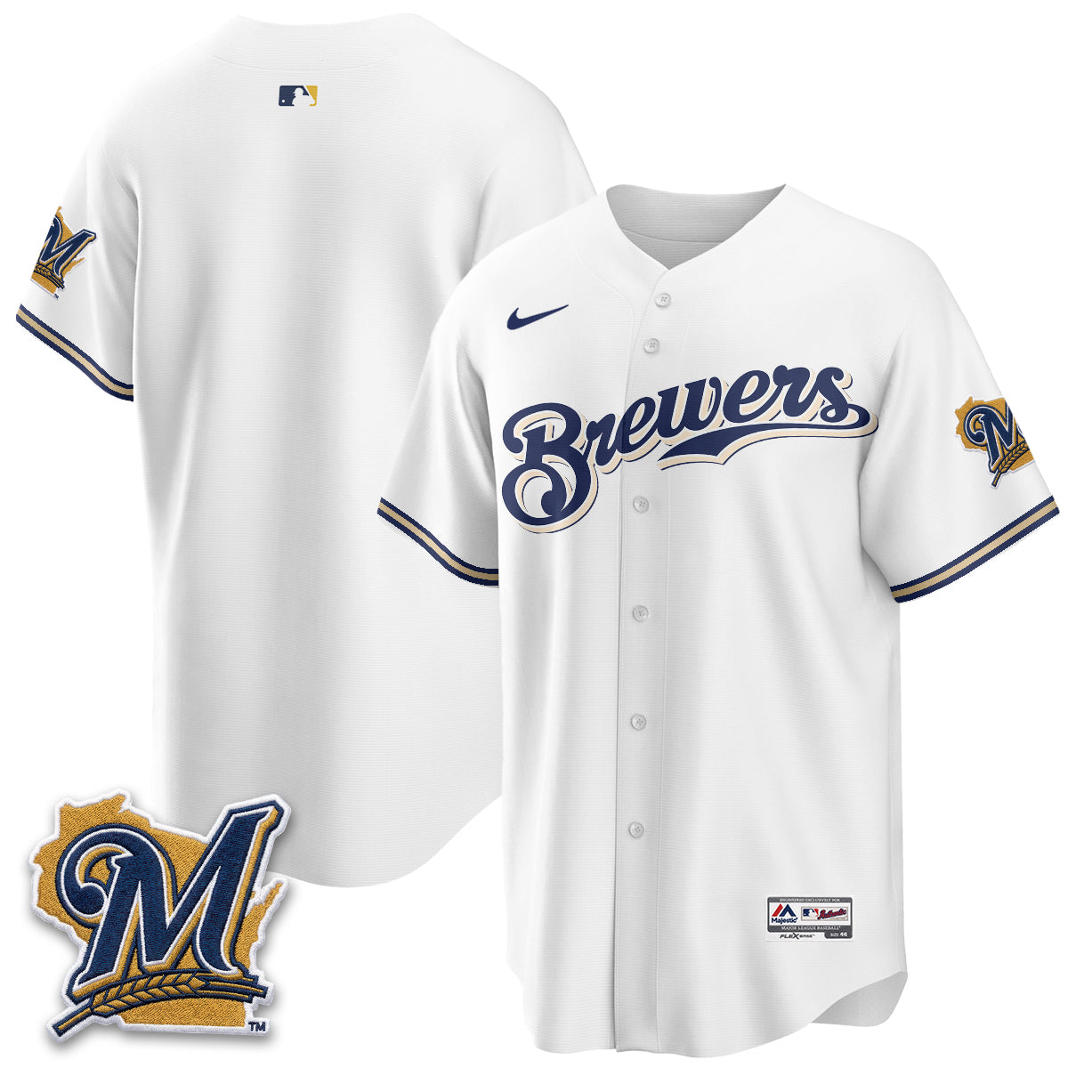 Milwaukee Brewers "Legacy Edition" Vapor Jersey - Stitched-Cuztomshoes