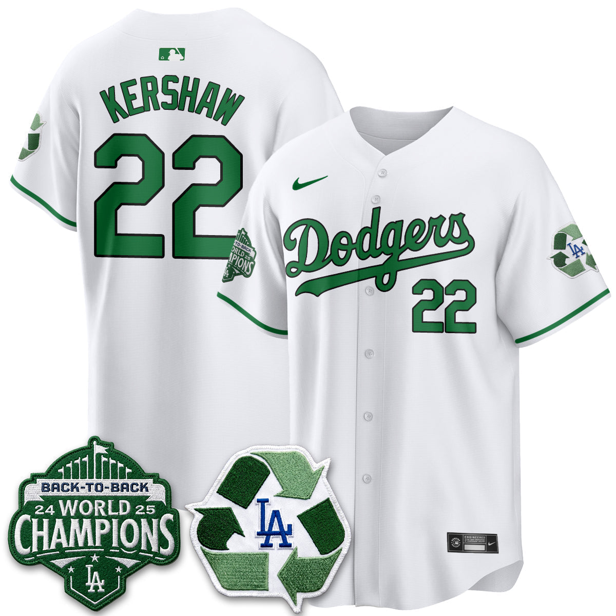 Los Angeles Dodgers Happy Earth Day Vapor Jersey -Stitched