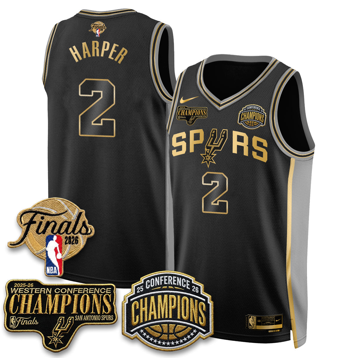 San Antonio Spurs 2026 Basketball  Western Conference Champions Vapor Special Edition Jersey - Stitched