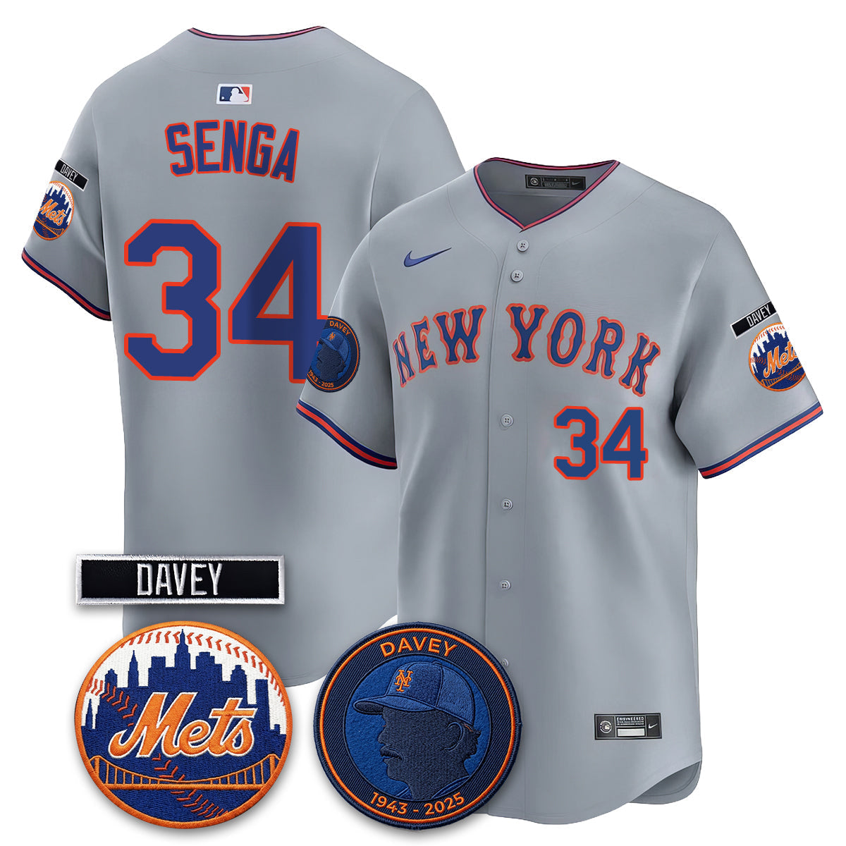 New York Mets 2026 Davey Johnson In Memoriam Vapor Limited Jersey - Stitched-Cuztomshoes