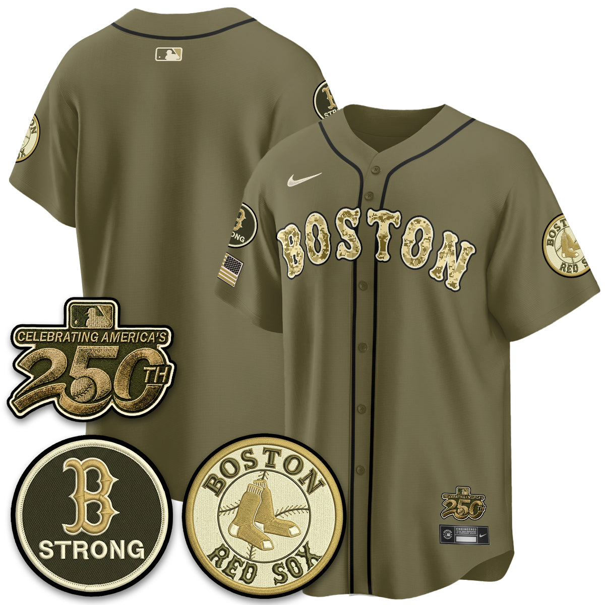 Boston Red Sox 2026 Armed Forces Day Jersey V2 - Stitched