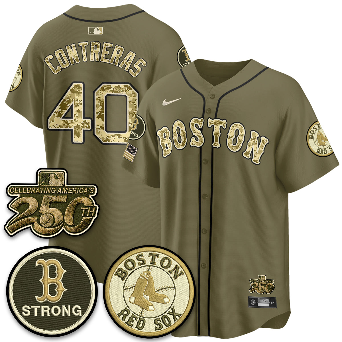 Boston Red Sox 2026 Armed Forces Day Jersey V2 - Stitched