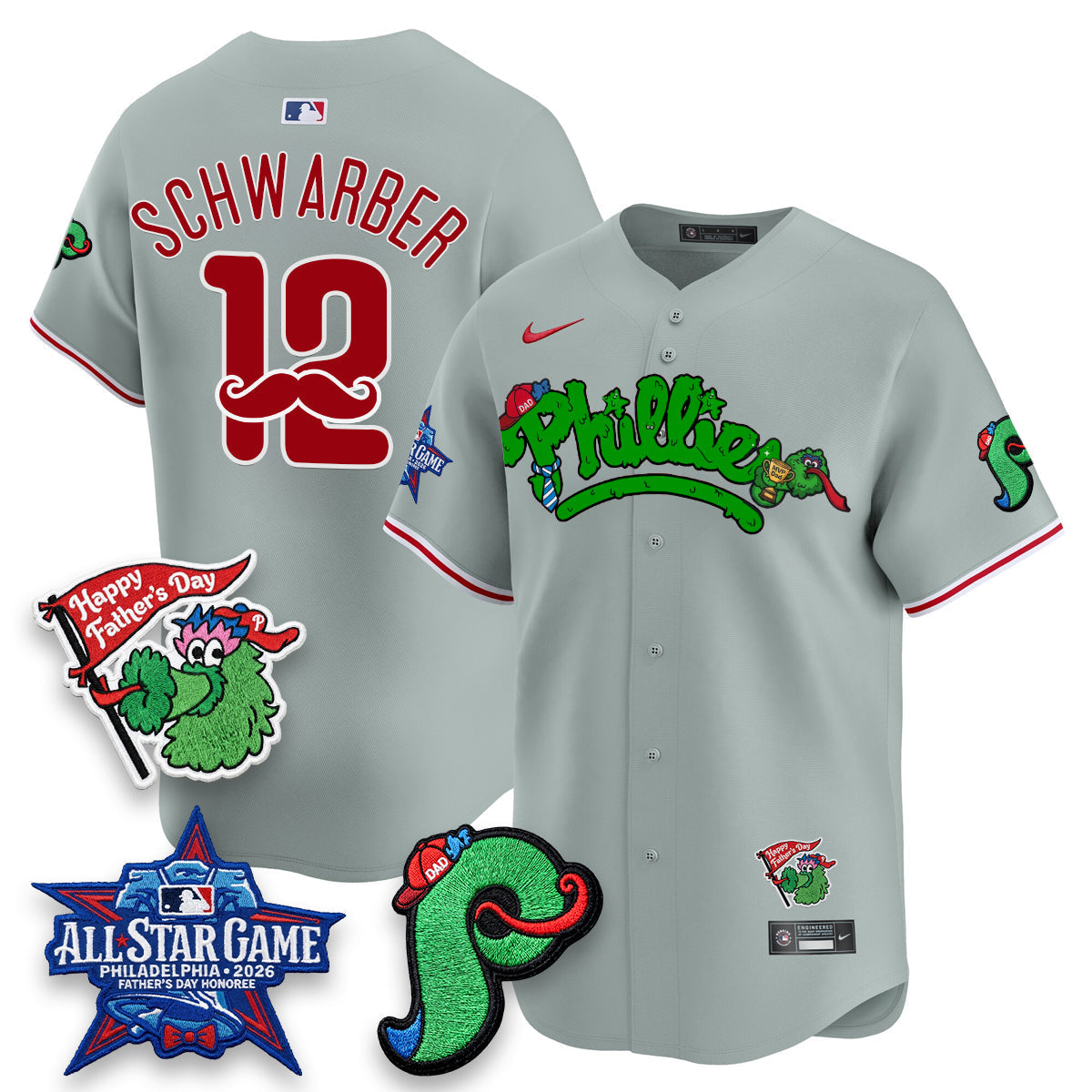 Philadelphia Phillies Happy Father's Day Vapor Jersey - Stitched
