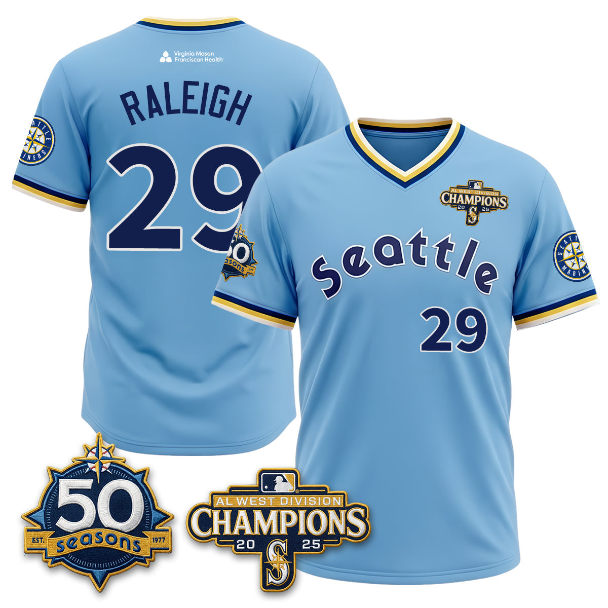 Seattle Mariners 50th Anniversary Throwback Limited Jersey - Stitched