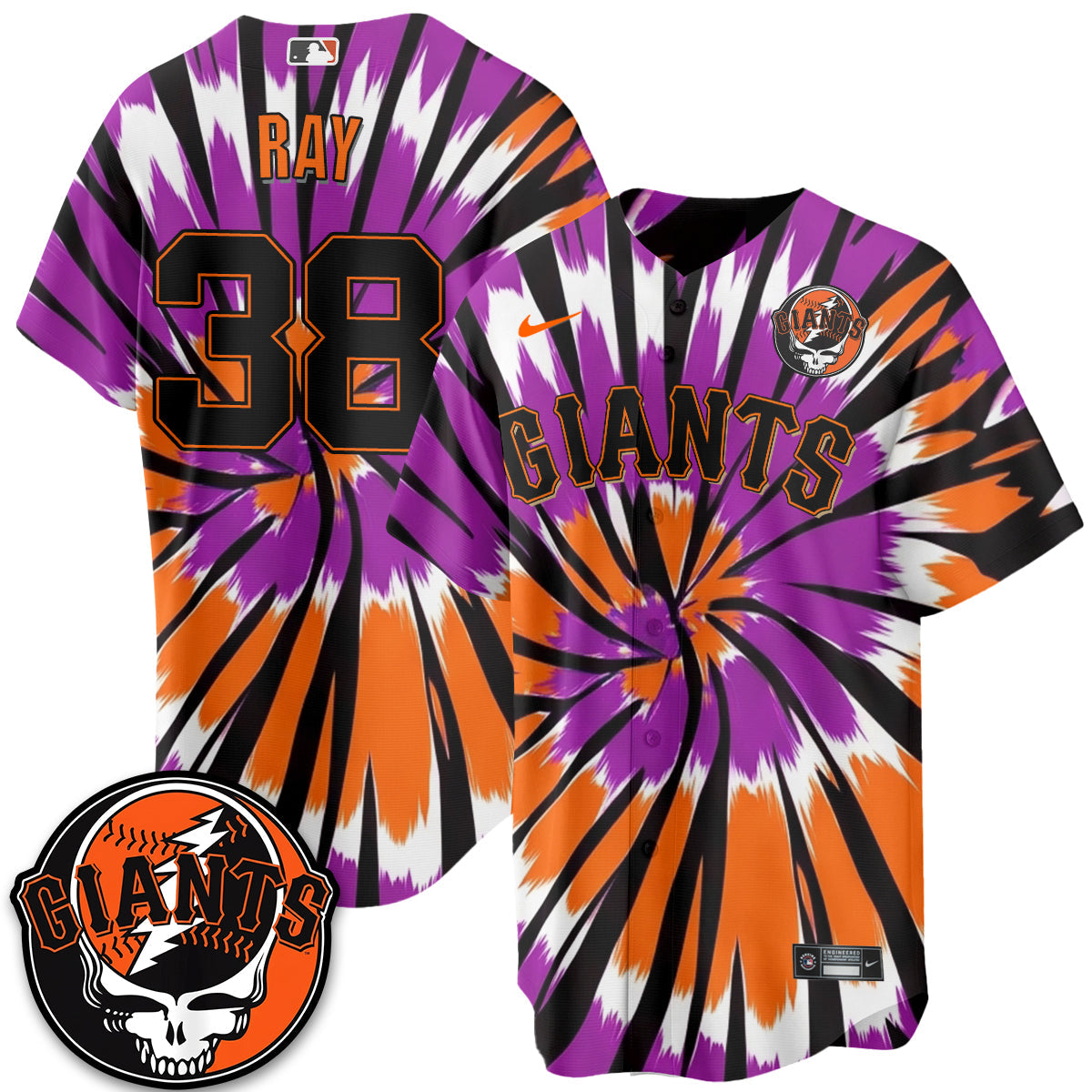San Francisco Giants x Grateful Dead Vapor Jersey V2 - Stitched