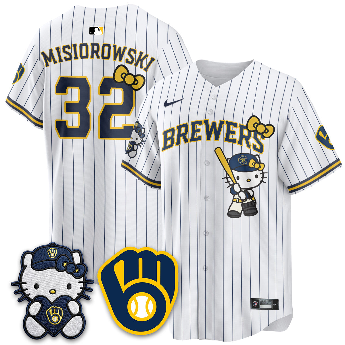 Milwaukee Brewers Meow KT Night Vapor Limited Jersey - Stitched-Cuztomshoes