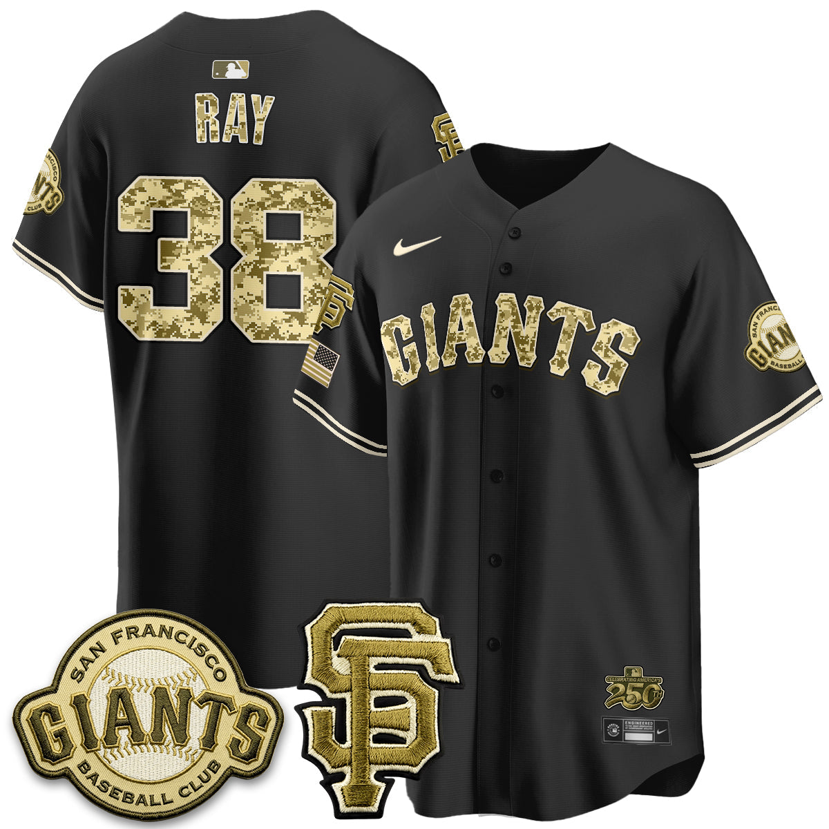 San Francisco Giants 2026 Armed Forces Day Jersey V2 - Stitched