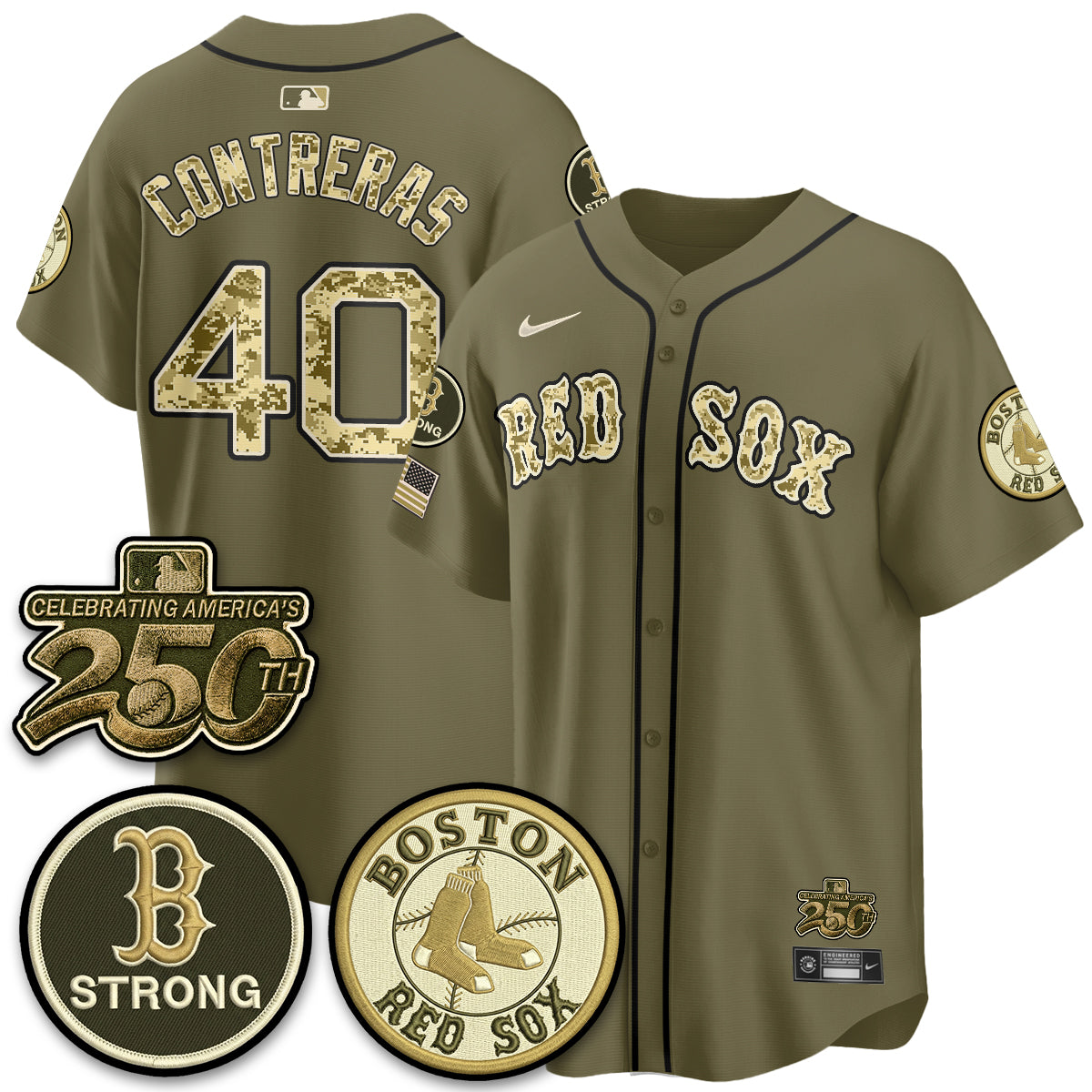 Boston Red Sox 2026 Armed Forces Day Jersey V2 - Stitched