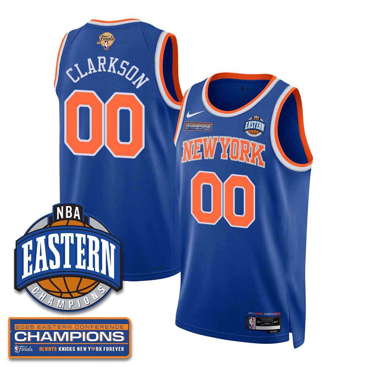 New York Knicks 2026 Basketball Eastern Conference Champions Vapor Jersey - Stitched-Cuztomshoes