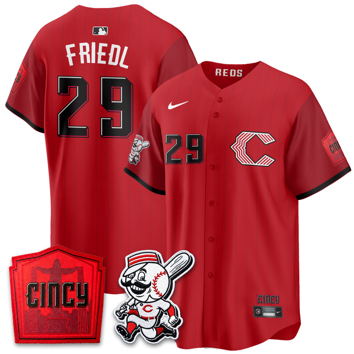 Cincinnati Reds 2026 City Connect Limited Premier Vapor Jersey - Stitched