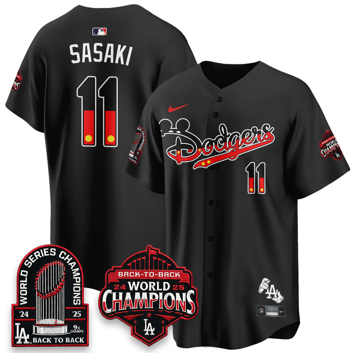 Los Angeles Dodgers x Mouse Vapor Limited Jersey- Stitched-Cuztomshoes