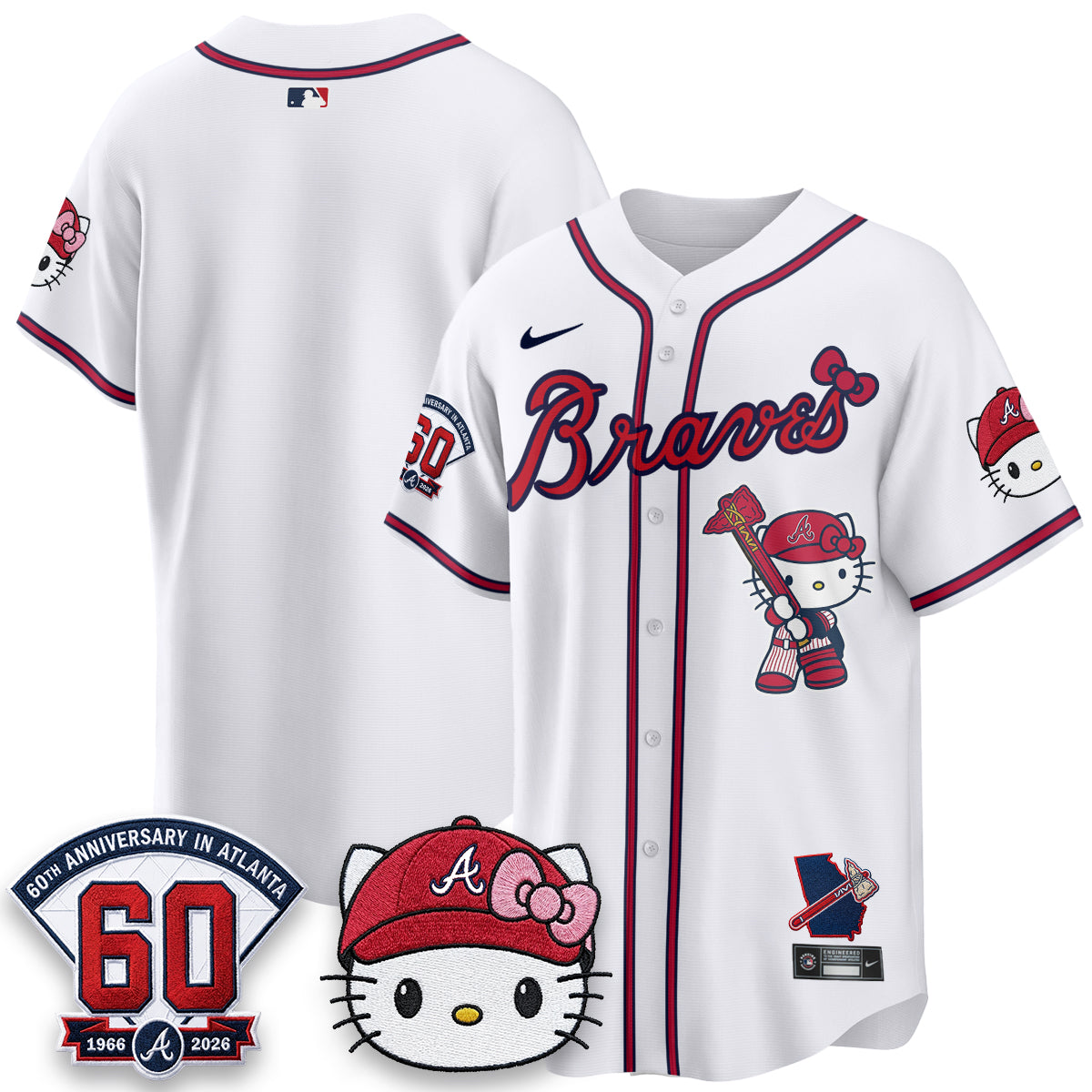 Atlanta Braves x Meow KT 2026 Vapor Limited Jersey - Stitched-Cuztomshoes
