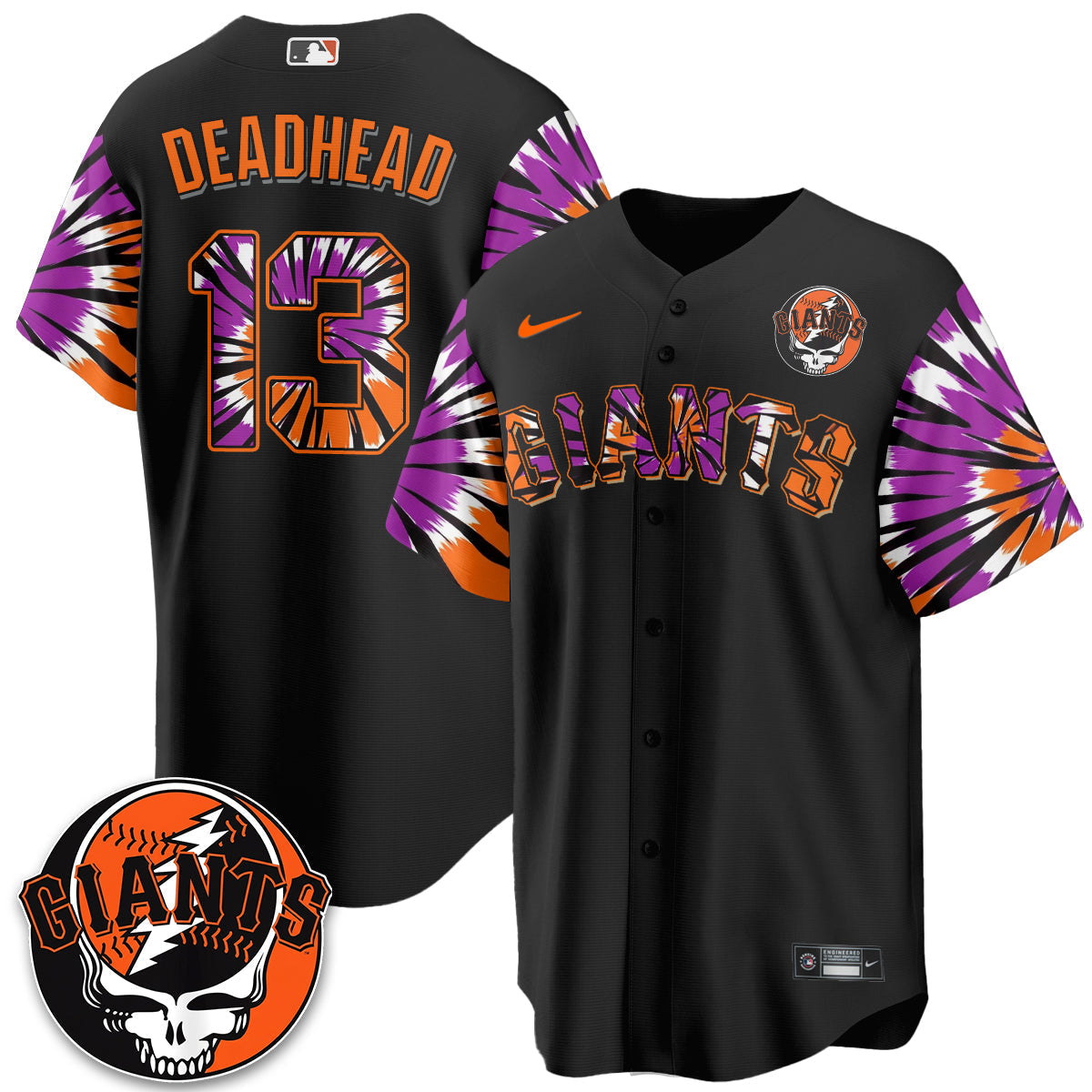 San Francisco Giants x Grateful Dead Vapor Jersey V2 - Stitched
