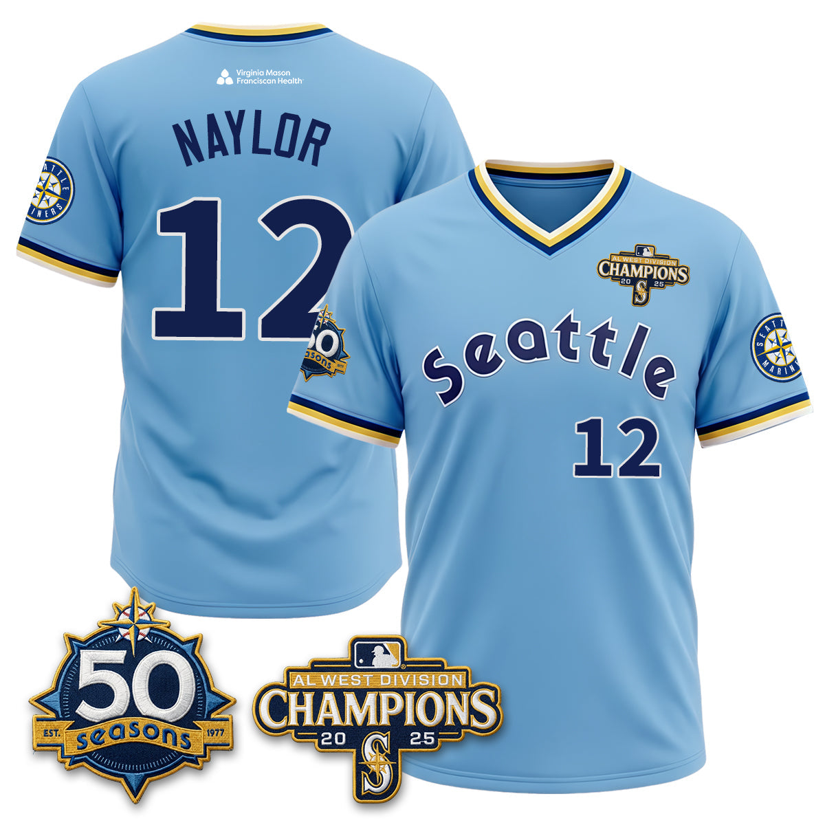 Seattle Mariners 50th Anniversary Throwback Limited Jersey - Stitched