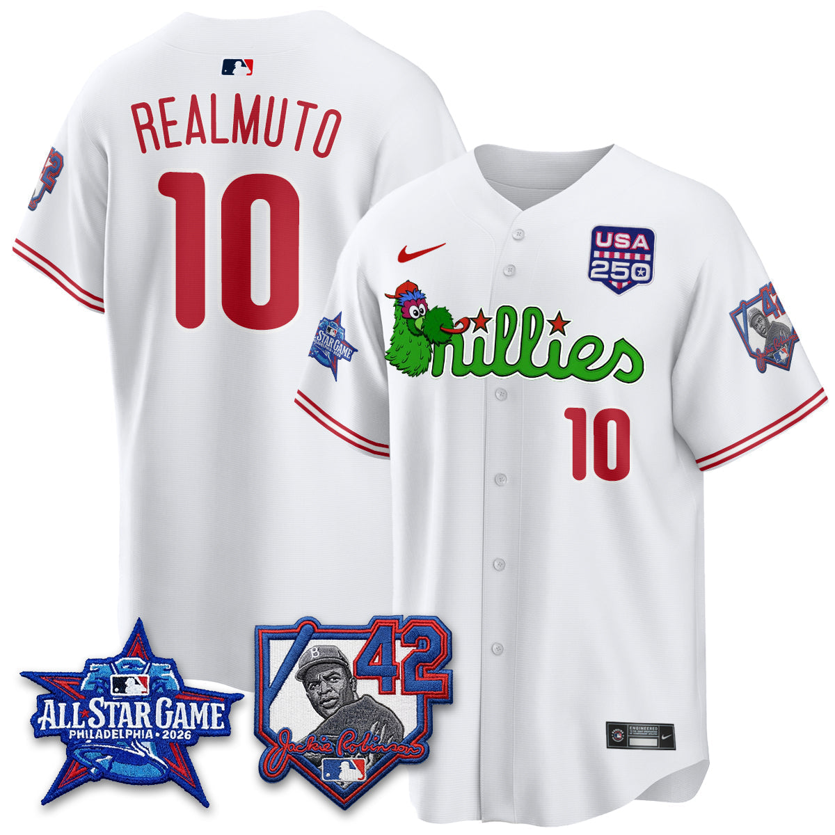 Philadelphia Phillies Phanatic 2026 New Era & 250th USA Vapor Limited Jersey - All Star Game - Stitched